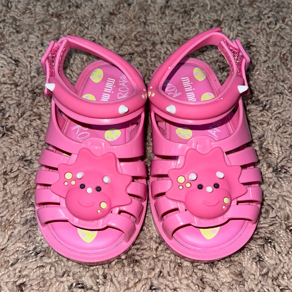 Mini Melissa Dino Pink Sandals